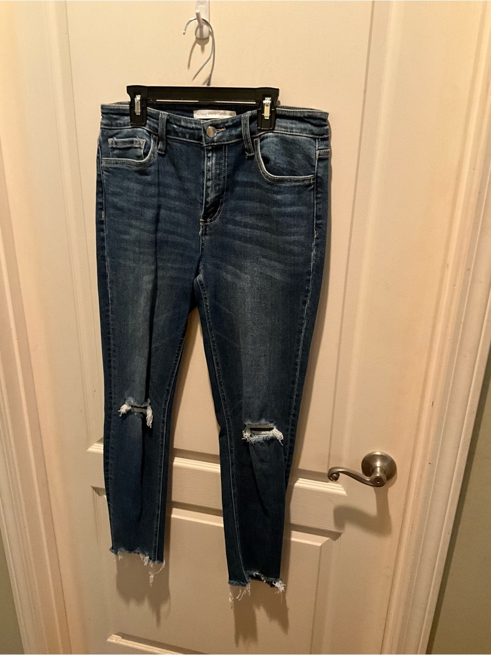 Altar'd State Dark Blue Distressed Ankle Skinny Jeans